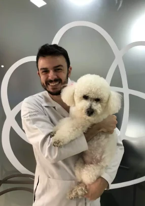 Juan Pérez con su perro Rex